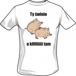 Świński t- shirt
